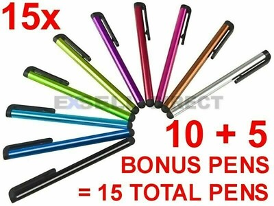 #ad 15x = 10x 5x FREE PENS Universal Stylus Touch Pen For Any Device Tablet Phone $6.64