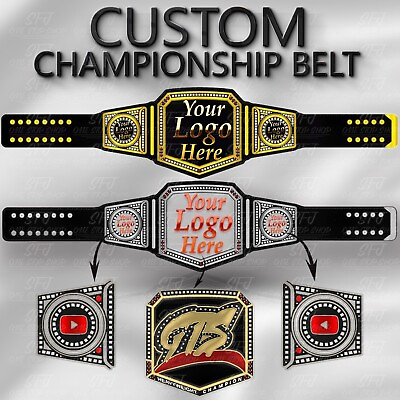 #ad Custom Championship Belt Engraved HD Cutting Company Logo amp; Text on Metal Plate $139.99