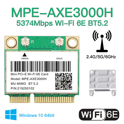 WiFi 6E mini PCI E Wireless Network Card 802.11AX PCIe WiFi Bluetooth PC Adapter $35.19