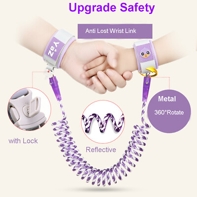 #ad Reflective Anti Lost Wrist Link for Toddlers Kids Harness Safety Leash with Lock $14.73