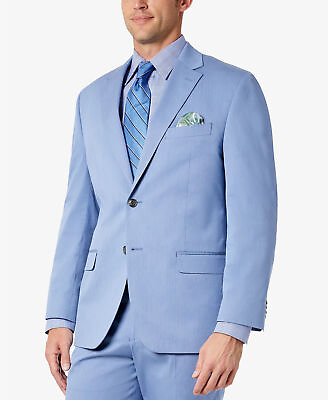 #ad Sean John Men#x27;s Classic Fit Solid Suit Jacket Light Blue 40R $18.48
