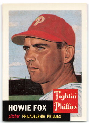 #ad 1991 Topps Archives 1953 #22 Howie Fox Bio black text Philadelphia Phillies 3BA $0.99