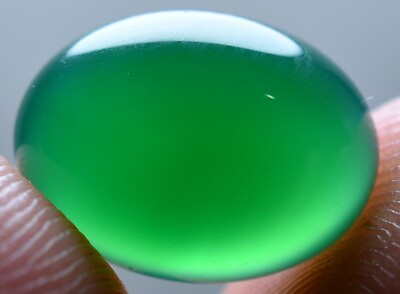 #ad 09.40CT Astonishing Natural Green AGATE Cabochon Lustrous Gemstone From Pakistan $19.99