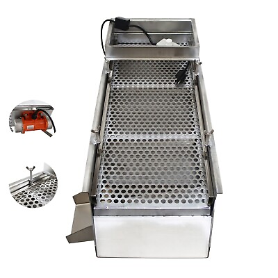 #ad 12mm Full Stainless Linear Vibrating Screen Electric Straight Shaker Sifter 110V $578.10