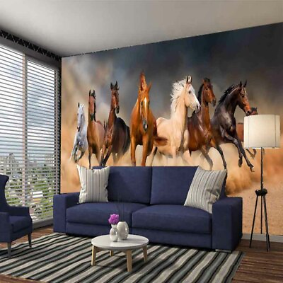 #ad Fast Running Horse Full Wall Mural Photo Wallpaper Printing 3D Decor Kid Home AU $347.99