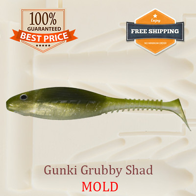 #ad Gunki Grubby Shad Fishing Mold Lure Bait Soft Plastic 61 107 mm $22.99