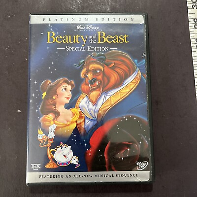 #ad Walt Disney Beauty And The Beast Special Edition ￼DVD Movie USA USED Disc Tested $3.14