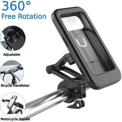#ad 360° Adjustable GPS Motorcycle Bicycle Phone Holder Waterproof Handlebar Bracke $25.99
