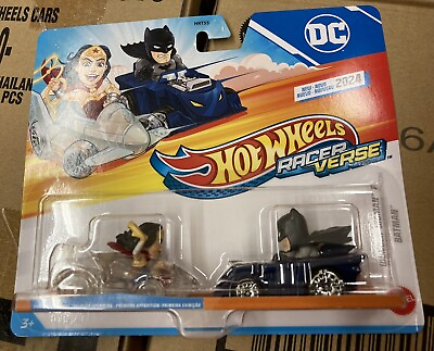 #ad 2024 Hot Wheels Racer Verse WONDER WOMAN First Appearance Batman 2 Pack $19.00