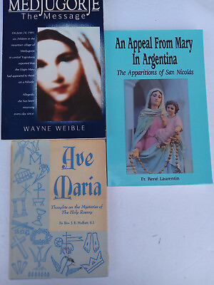 #ad Catholic Christian Virgin Mary Mother Miracle Book Lot Holy Rosary Mystery $74.34