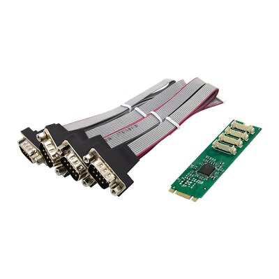 #ad M.2 BM Key To 4 Ports RS232 Serial Port Expansion Card AX99100 Chipset $82.00