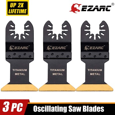 #ad 3 Pack EZARC Titanium Oscillating Multitool Blade for Wood Metal Hard Material $13.97