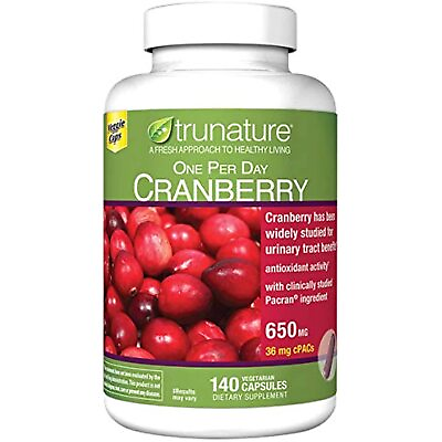 #ad trunature Expect More Cranberry 650 mg. 140 Vegetarian Capsules $36.95