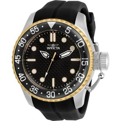 #ad New SCUBA Carbon Dial Black with Battery Replacement Invicta $129.17