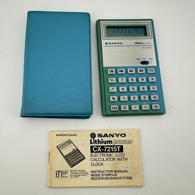 #ad Sanyo Lithium Power Model CX 721 VINTAGE Electronic Calculator Works $19.99