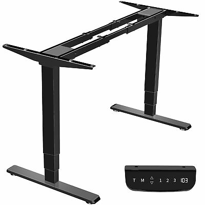 #ad VIVO Black Electric Dual Motor Standing Desk Frame for 40 to 84 inch Table Tops $229.99
