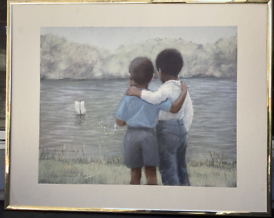 #ad Vintage “Best friends “Rare By June Kolarich Litho in USA $119.99