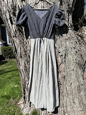 #ad Vintage Handmade Prairie Dress Cottagecore M L Stage $61.00
