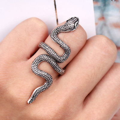 #ad 1 Pc Fashion Snake Rings Long Finger Punk Alloy Party Trendy Jewelry Accessories $6.38