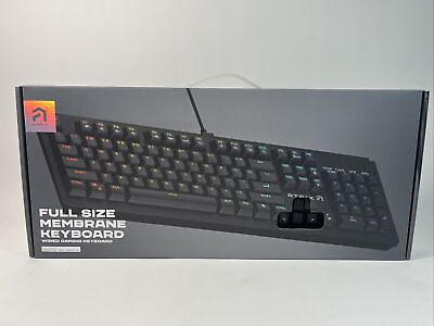 Atrix Full Size Membrane Keyboard Wired Gaming For PC Xbox PlayStation Switch $29.99