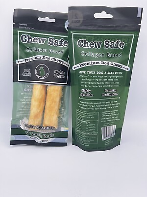 #ad 2 Bags Chew Safe 3.2 Oz Rawhide Alternative Chicken Flavor 2 Ct 5quot; Small Rolls $24.20