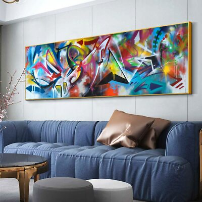 #ad Abstract Canvas Prints Wall Art Painting Street Graffiti Posters Canvas Painting $32.89