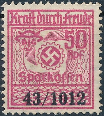 #ad Stamp Germany Revenue WWII 3rd Reich Era KDF Kraft Durch Freude 431012 MNG $5.95