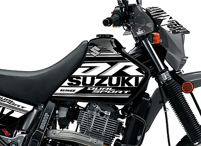 #ad Suzuki DR650 GRAPHIC KIT DECALS DUAL SPORT GRAPHICS BLACK PLASTICS 1996 2024 $145.00
