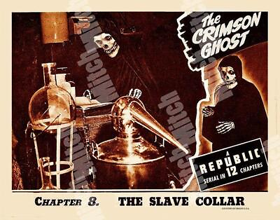 #ad CRIMSON GHOST 1946 CHAPTER 8 THE SLAVE COLLAR 11 x 14 LOBBY SCENE CARD $9.85