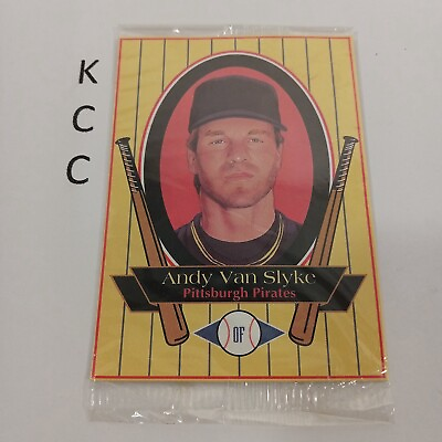 #ad 1993 Metz Baking Company Andy Van Slyke Authentic Rare Baseball Card Sealed $8.49