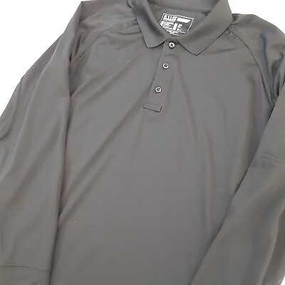 #ad 511 Tactical Polo Shirt Mens Large Sleeves Black Long Sleeve Performance $22.50