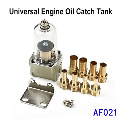 #ad Engine Oil Separator Catch Reservoir Tank Can Filtermounting Brackettube Set $17.78