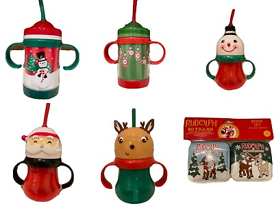 #ad Lot 74 kids Santa Snowman Reindeer Christmas bottles￼ amp; Rudolph Red Nose Books. $124.38
