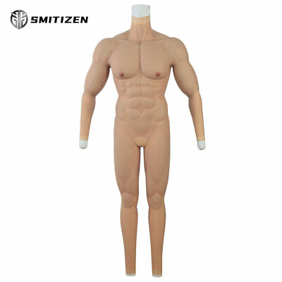 #ad #ad SMITIZEN Silicone Professional Male Fake Muscle Macho Full Bodysuit Latex Suit $615.48