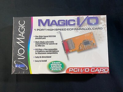 NOS Rare Vintage I O MAGIC PCI Card with Bi direct. Parallel Port NEW SEALED $12.99