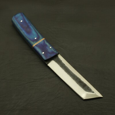 #ad Custom Handcrafts 9#x27;#x27;inch High Carbon steel Tanto Knife Skinning PAKKA Sheath $22.99