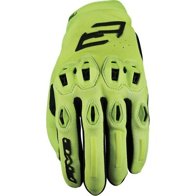 #ad Five STUNT EVO 2 AIRFLOW Gloves Neon Yellow Large #555 07414 C $139.95