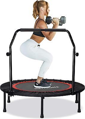 #ad KENSONE 40quot; 48quot; Foldable Mini Trampoline Indoor Trampoline for Kids Adults Ind $142.93
