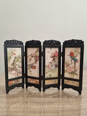 #ad January sale A gorgeous two sided chinese desk screen 14quot; wide x 9quot; high $29.00