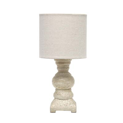 #ad Resin Mini Table Desk Lamp with Rough Shade in Weathered Beige $28.55