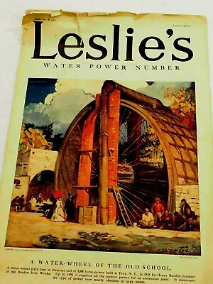 #ad Leslie#x27;s Magazine Water Power Number February 201913 $29.95