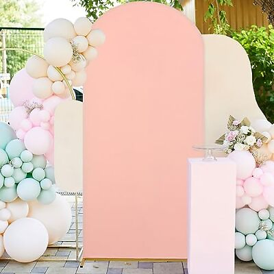 #ad Wedding Arch Backdrop Cover 5FT Round Top Wedding Arch Cover Party Arch Cover... $18.25