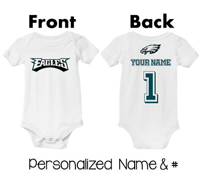 #ad Personalized Philadelphia Eagles Newborn Baby Jersey Infant Hurts Football Fan $19.95