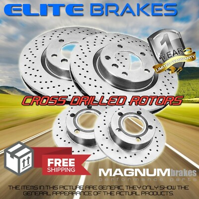 #ad Front Rear Cross Drilled Rotor for 2019 2020 BMW X5 xDrive50i Base $692.74