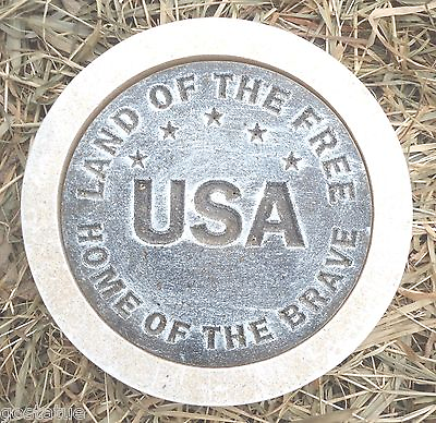 #ad Land of the Free mold plaster concrete stepping stone military mould 10quot; x 1.5quot; $33.95