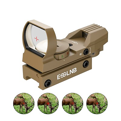 #ad Red Green Dot Rifle Scope 4 Reticles Reflex Sight Tactical 20mm 22mm Mount Rail $24.88