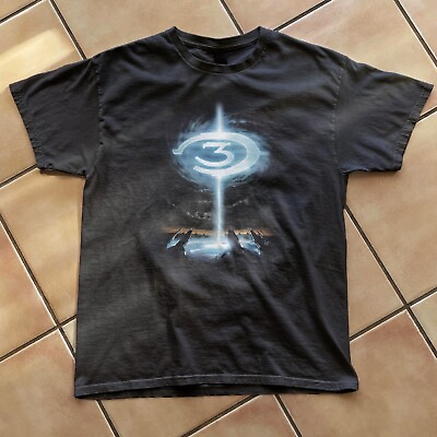 #ad Retro Halo 3 logo tee black tshirt Vintage Gaming Shirt Y2k $22.97