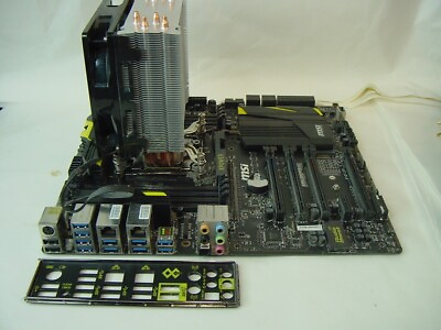 MSI X99A XPOWER AC MOTHERBOARD WITH PROCESSOR FAN AND I O SHIELD $200.00