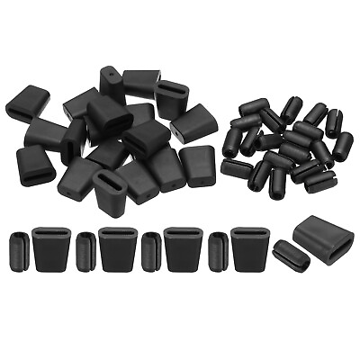 #ad 20set Kitchen Sink Rack Feet with 6mm ID x10mm OD Bumpers Cover Black AU $15.62