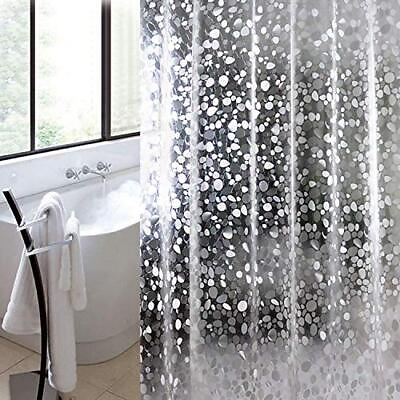 #ad 72 Wide x 72 Long Inch Shower Curtain Liner EVA 3D Cobblestone Shower Curtai... $21.12